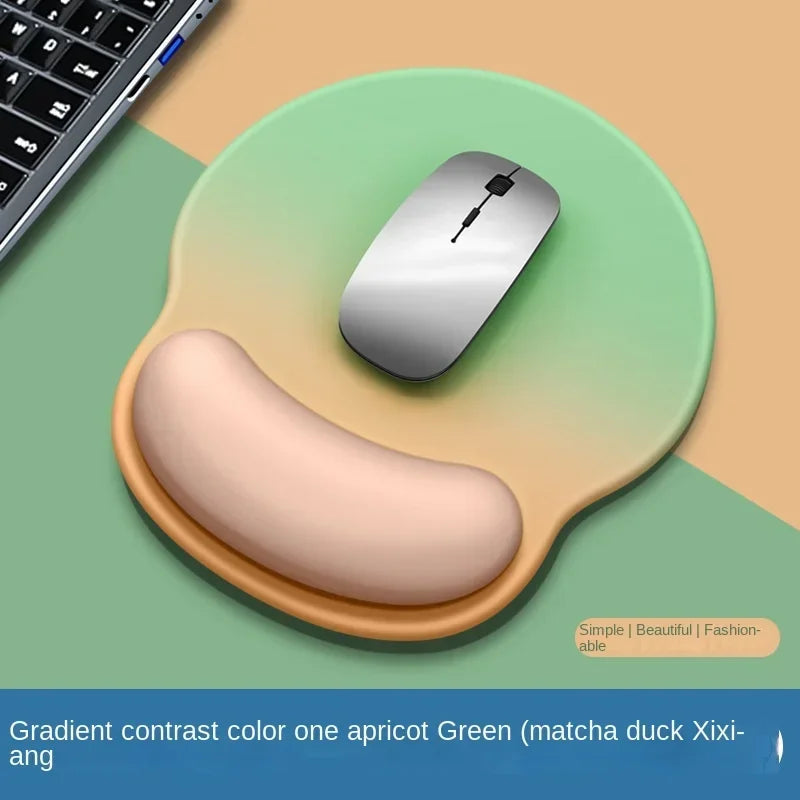 Mousepad gradiente, suporte confortável para pulso, tapete antiderrapante para mouse, mousepad macio, suporte para pulso, mouse pad de silicone para computador ButFly
