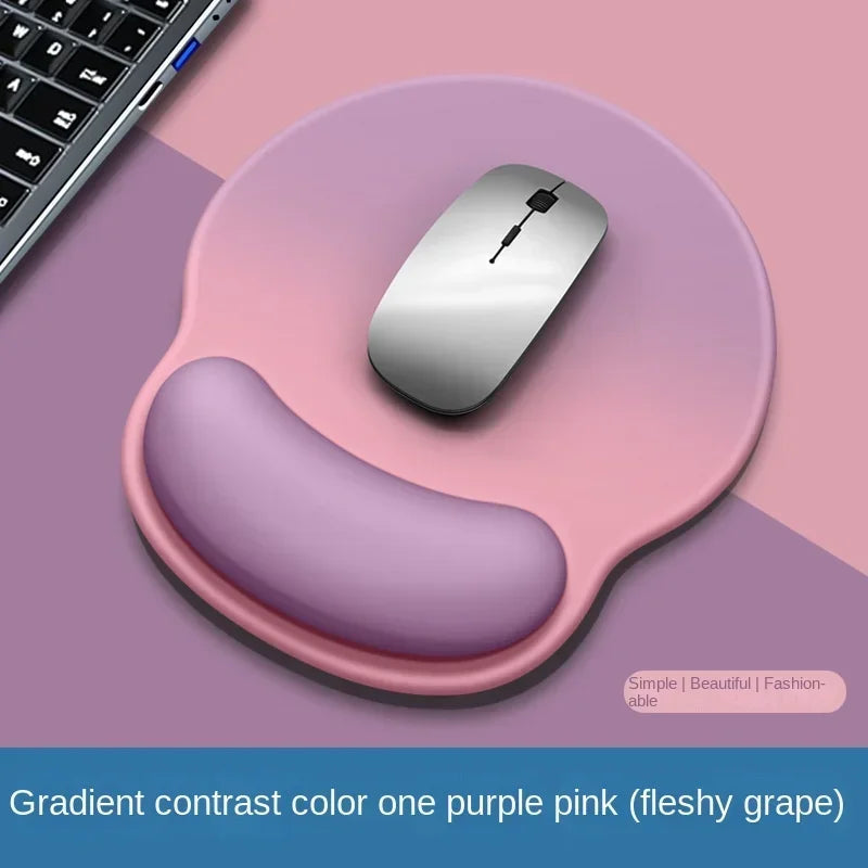 Mousepad gradiente, suporte confortável para pulso, tapete antiderrapante para mouse, mousepad macio, suporte para pulso, mouse pad de silicone para computador ButFly